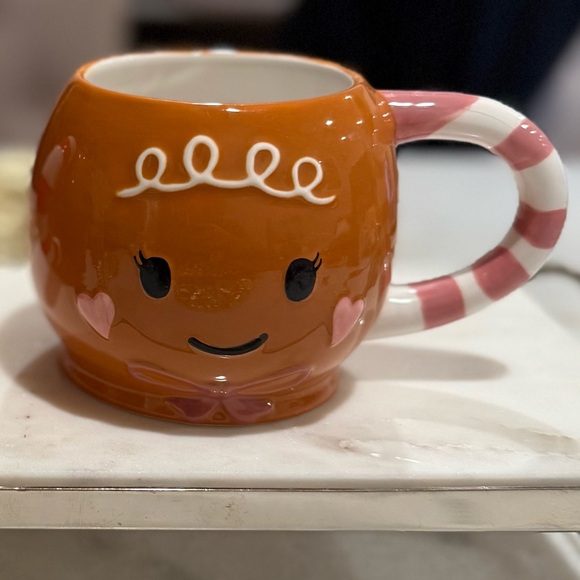 NWT~Ceramic Mug Gingerbread Lady Pink Light Brown - Bullseye's Playground™ 13oz - Picture 2 of 2